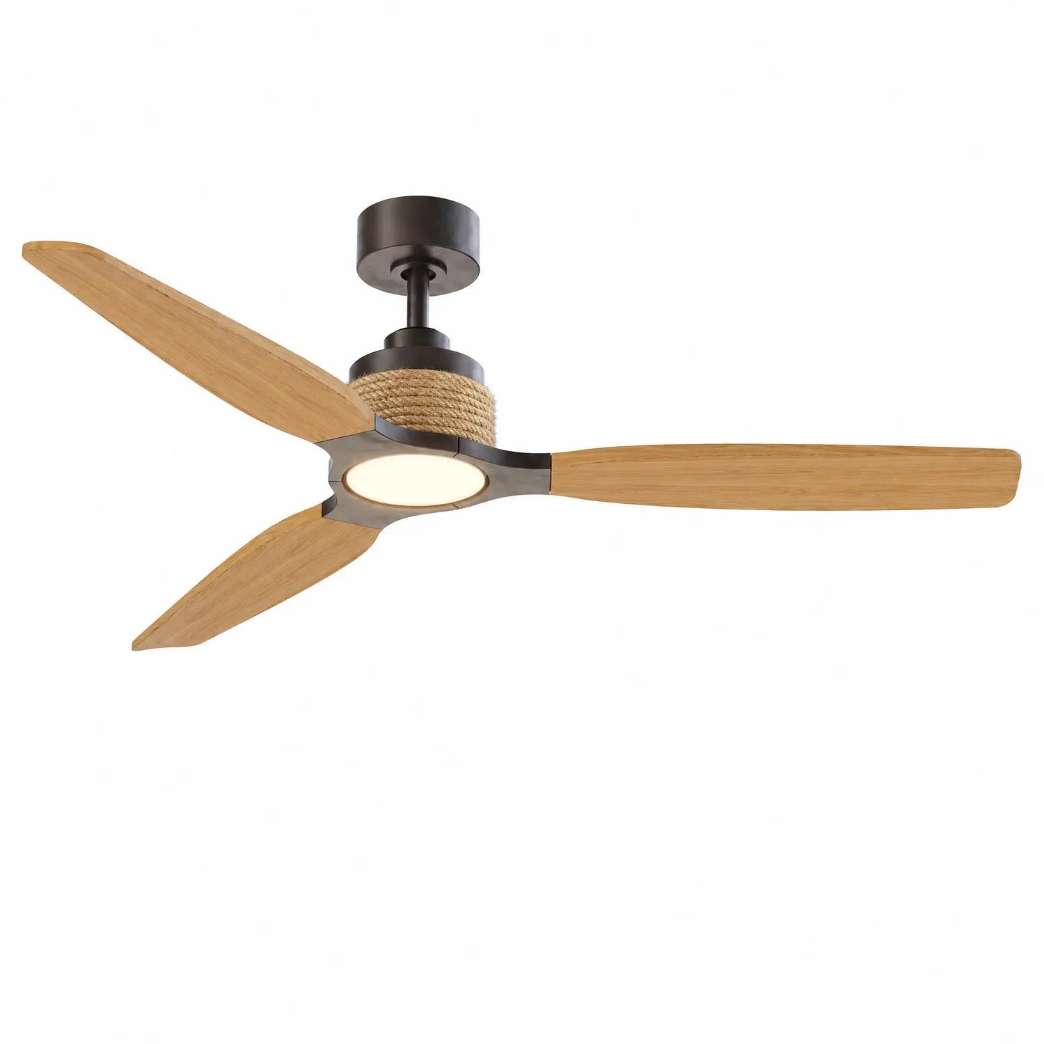 Louise Black/Natural Wood Ceiling Fan Ø142 cm with 100% Solid Wood Blades