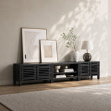115''/292cm Living Room TV Stand with 36''/91cm Recessed Electric Fireplace