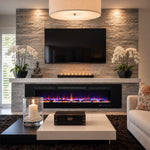 1829mm 72" EF72R Built-In Electric Fire Hole in the Wall Electric Fire with 13 Flame Colors 750W/1500W