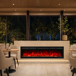 1880mm 74" EF74R Pro Wall Mounted Electric Fire with 13 Flame Colors Built-In Electric Fire with Remote Control 750/1500W