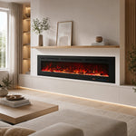 1829mm 72" EF72R Built-In Electric Fire Hole in the Wall Electric Fire with 13 Flame Colors 750W/1500W