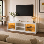 Lumio 168cm/66" LED TV Stand Fits Up to 75" TVs with LED Shelf Lighting