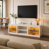 Lumio 168cm/66" LED TV Stand Fits Up to 75" TVs with LED Shelf Lighting