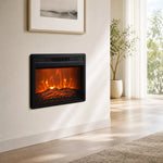 23" Black Electric Fireplace Inset with Remote Control