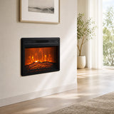 23" Black Electric Fireplace Inset with Remote Control