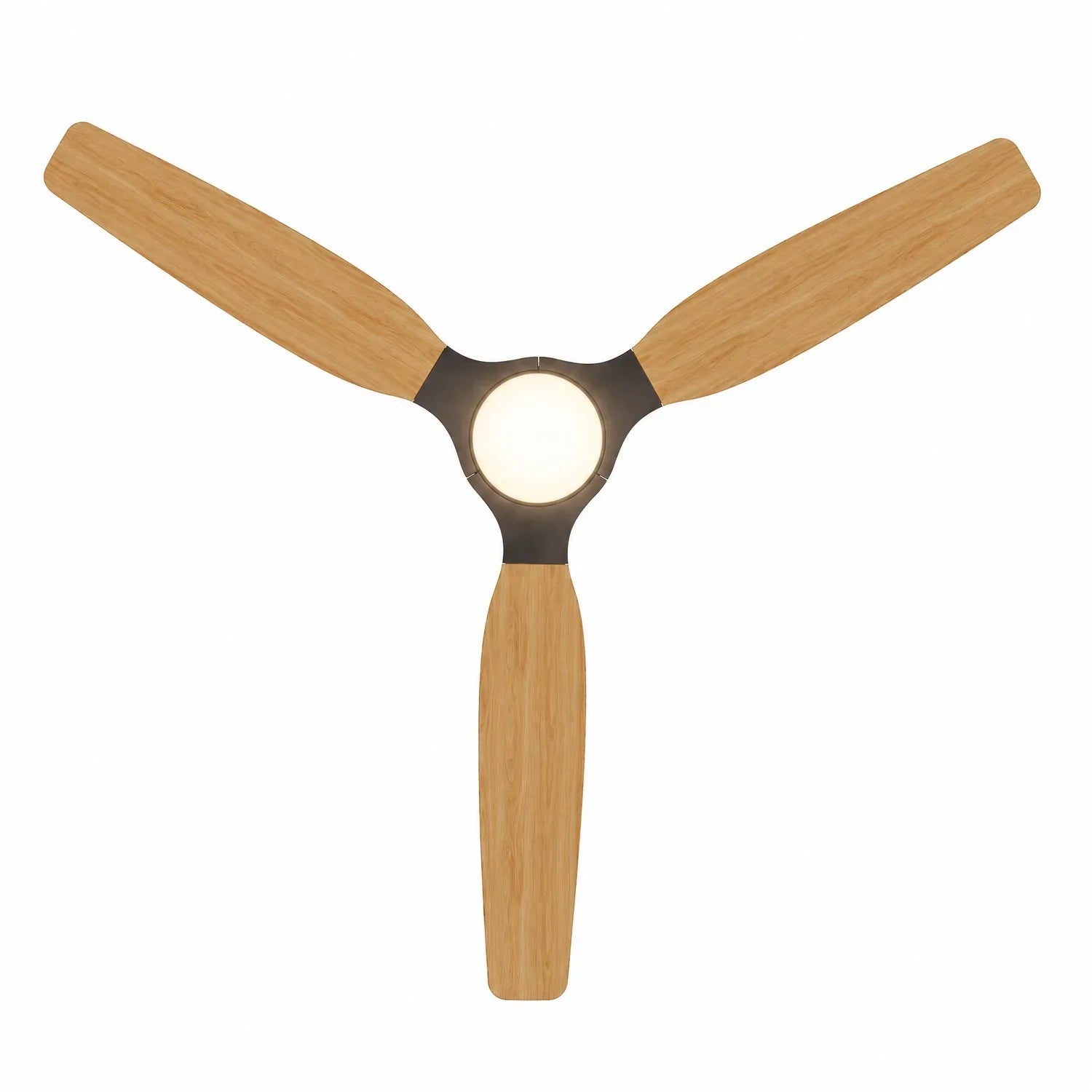 Louise Black/Natural Wood Ceiling Fan Ø142 cm with 100% Solid Wood Blades