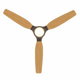 Louise Black/Natural Wood Ceiling Fan Ø142 cm with 100% Solid Wood Blades