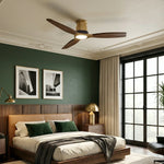 Louise Soft Brass Ceiling Fan Ø142 cm with 100% Solid Wood Blades