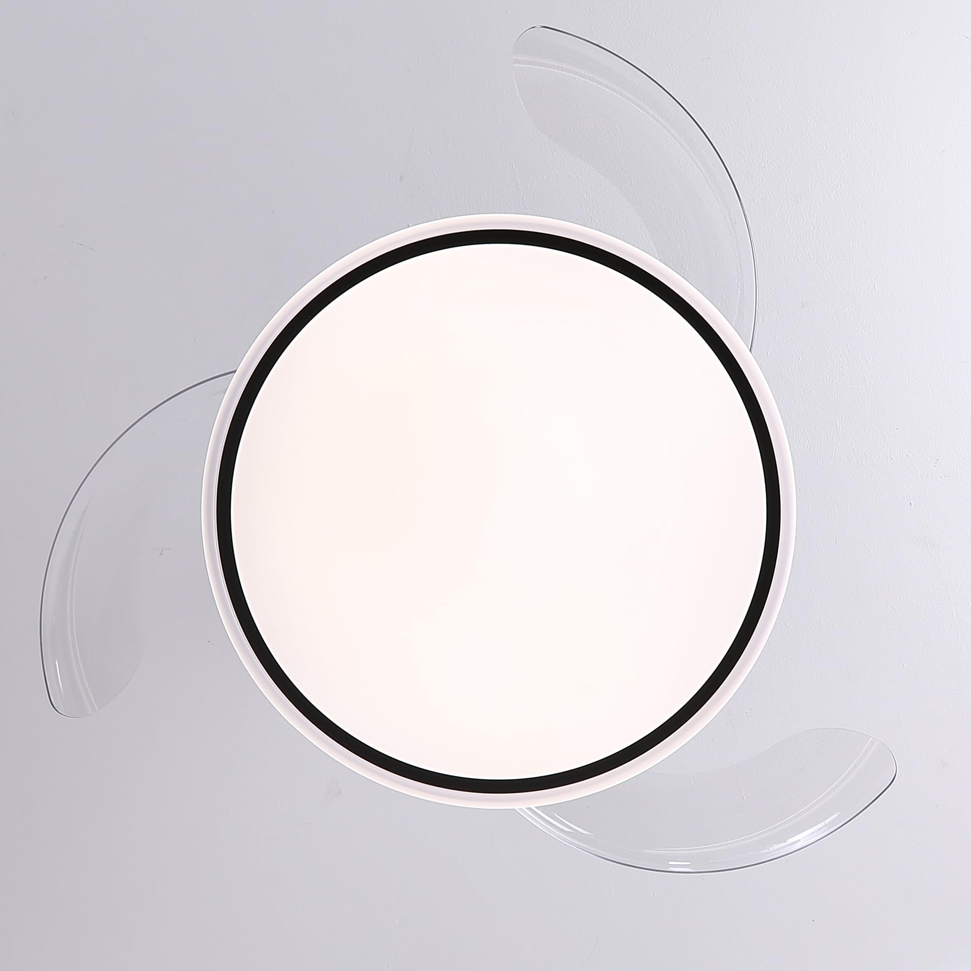 Serena Ultra-Quiet DC Motor Ceiling Fan Black Ø100 cm with 3 Retractable Blades and LED Light