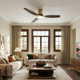Louise Soft Brass Ceiling Fan Ø142 cm with 100% Solid Wood Blades