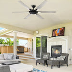 70" Industrial Ceiling Fan with Remote Control - Parrot Uncle UK