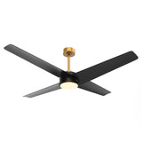 60" Parvez Modern DC Motor Downrod Mount Reversible Ceiling Fan with Lighting and Remote Control - Parrot Uncle UK