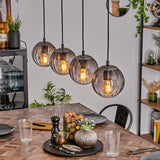 Mid-Century Modern Smoked Linear Pendant Light for Dining Room Living Room - Parrot Uncle UK