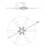 70" Industrial Ceiling Fan with Remote Control - Parrot Uncle UK