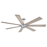 72" Farmhouse DC Motor Brushed Nickel Downrod Mount Reversible Ceiling Fan with Remote Control - Parrot Uncle UK