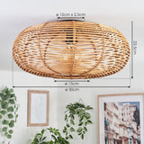 Scandinavian Boho Flush Ceiling Light for Living Room Bedroom - Parrot Uncle UK