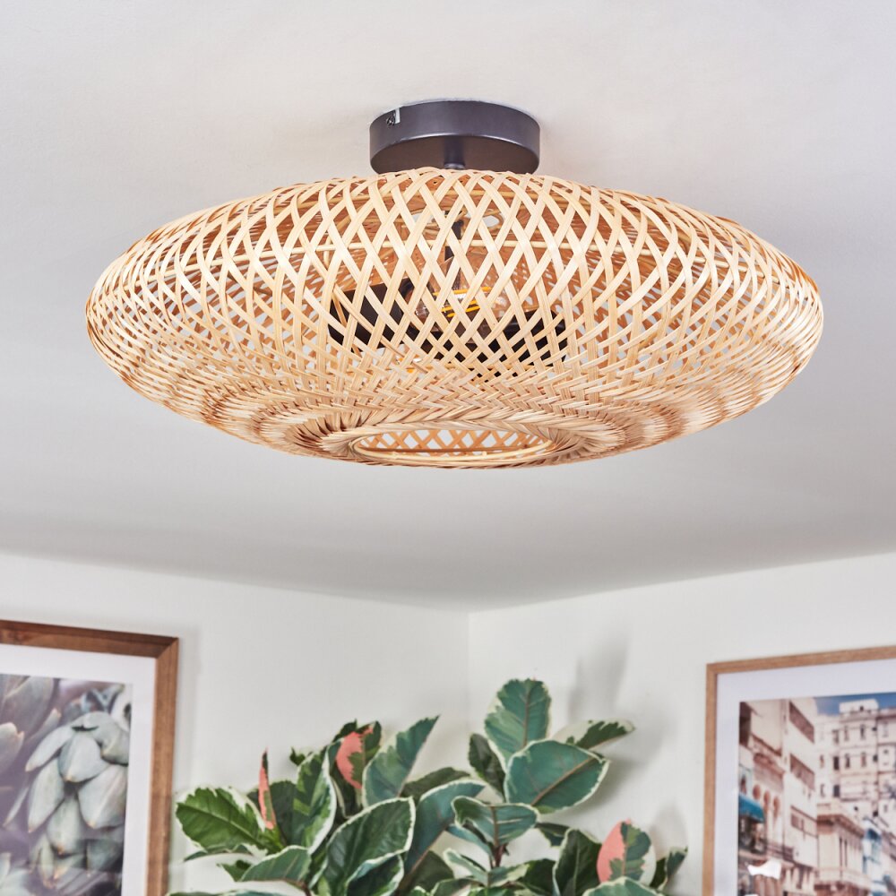 Modern Bohemian Flush Ceiling Light with Two Lights for Living Room Bedroom - Parrot Uncle UK