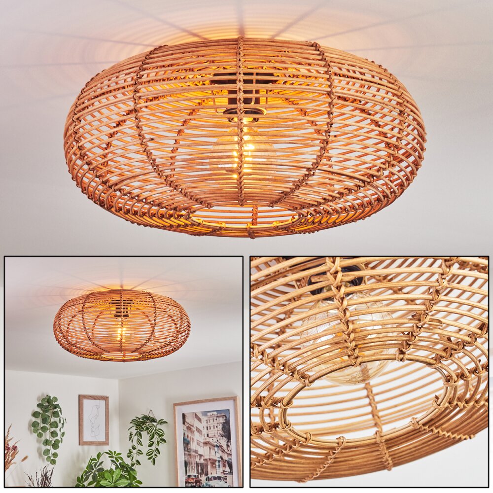 Scandinavian Boho Flush Ceiling Light for Living Room Bedroom - Parrot Uncle UK