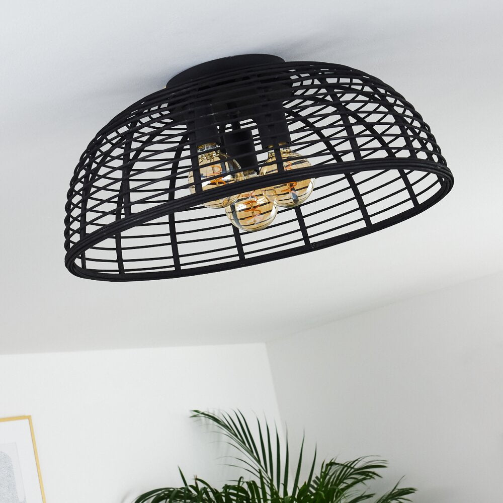Industrial Bohemian Flush Ceiling Light for Living Room Bedroom - Parrot Uncle UK