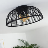 Industrial Bohemian Flush Ceiling Light for Living Room Bedroom - Parrot Uncle UK