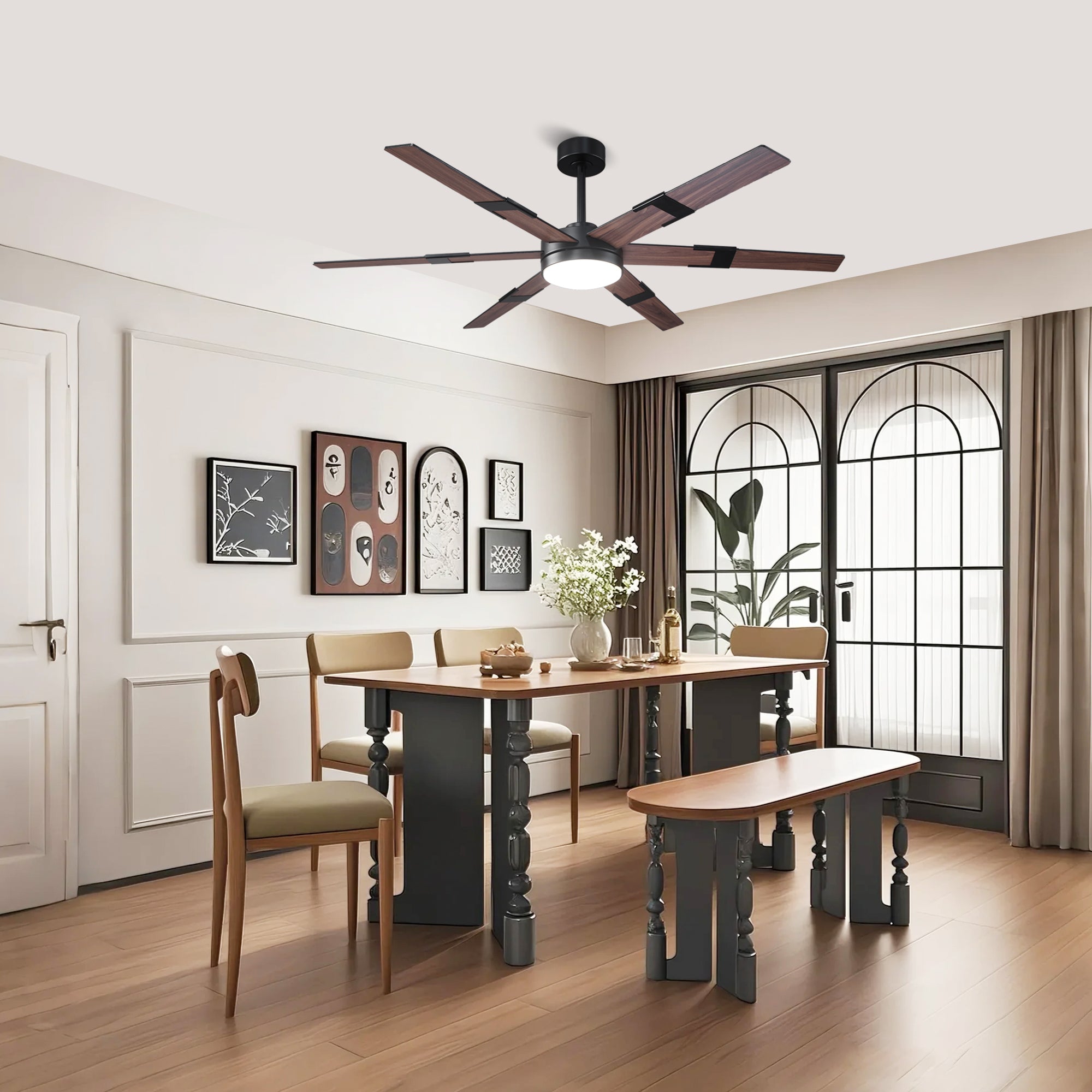 152cm (60") Industrial Double-sided Blades LED Ceiling Fan with APP & Remote Control