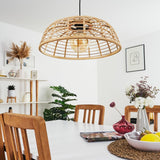 Natural Rustic Bamboo Pendant Light for Kitchen Dining Room - Parrot Uncle UK