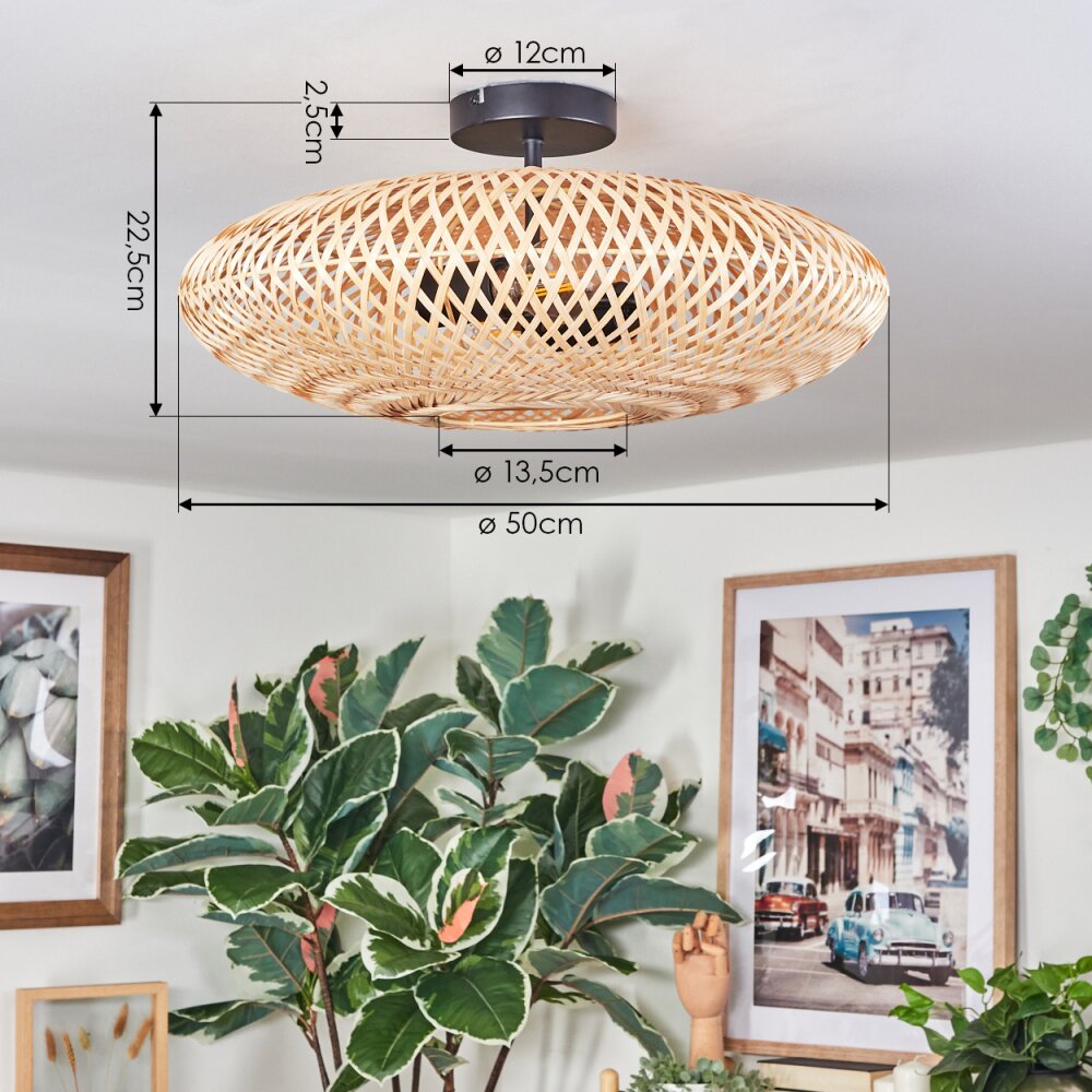 Modern Bohemian Flush Ceiling Light with Two Lights for Living Room Bedroom - Parrot Uncle UK