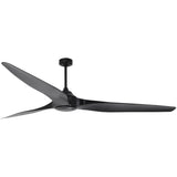 100 Inch Simon Black IP44 Outdoor Downrod Mount Ceiling Fan with Remote Control - Parrot Uncle UK