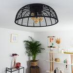 Industrial Bohemian Flush Ceiling Light for Living Room Bedroom - Parrot Uncle UK