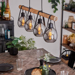Rustic Modern Linear Pendant Light for Dining Room Living Room - Parrot Uncle UK