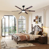 60 Inch Industrial Double-sided Blades LED Ceiling Fan with APP & Remote Control - Parrot Uncle UK