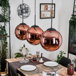 Glam Modern Copper-Toned Linear Pendant Light for Dining Room Living Room - Parrot Uncle UK