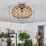 Bohemian Woven Flush Ceiling Light for Living Room Bedroom - Parrot Uncle UK