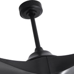 100 Inch Simon Black IP44 Outdoor Downrod Mount Ceiling Fan with Remote Control - Parrot Uncle UK