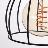 Industrial Farmhouse Wood & Wire Cage Cluster Pendant Light for Dining Room Living Room - Parrot Uncle UK