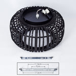 Modern Rustic Flush Ceiling Light for Living Room Bedroom - Parrot Uncle UK