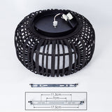 Modern Rustic Flush Ceiling Light for Living Room Bedroom - Parrot Uncle UK