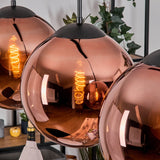 Glam Modern Copper-Toned Linear Pendant Light for Dining Room Living Room - Parrot Uncle UK