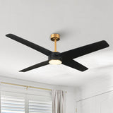 60" Parvez Modern DC Motor Downrod Mount Reversible Ceiling Fan with Lighting and Remote Control - Parrot Uncle UK