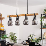 Rustic Modern Linear Pendant Light for Dining Room Living Room - Parrot Uncle UK