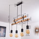 Industrial Vintage Double Wood Beam & Edison Cluster Pendant Light for Dining Room Living Room - Parrot Uncle UK