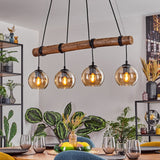 Rustic Bohemian Bamboo Linear Pendant Light for Living Room Bedroom - Parrot Uncle UK