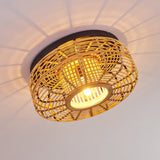 Natural Bohemian Flush Ceiling Light for Bedroom Living Room - Parrot Uncle UK