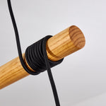 Scandinavian Minimalist Wood and Linen Drum Shade Cluster Pendant Light for Kitchen Dining Room - Parrot Uncle UK