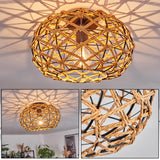 Bohemian Woven Flush Ceiling Light for Living Room Bedroom - Parrot Uncle UK