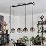 Mid-Century Modern Smoked Linear Pendant Light for Dining Room Living Room - Parrot Uncle UK