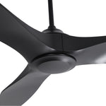 100 Inch Simon Black IP44 Outdoor Downrod Mount Ceiling Fan with Remote Control - Parrot Uncle UK