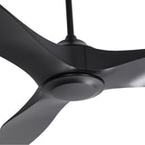 100 Inch Simon Black IP44 Outdoor Downrod Mount Ceiling Fan with Remote Control - Parrot Uncle UK