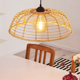 Natural Rustic Bamboo Pendant Light for Kitchen Dining Room - Parrot Uncle UK