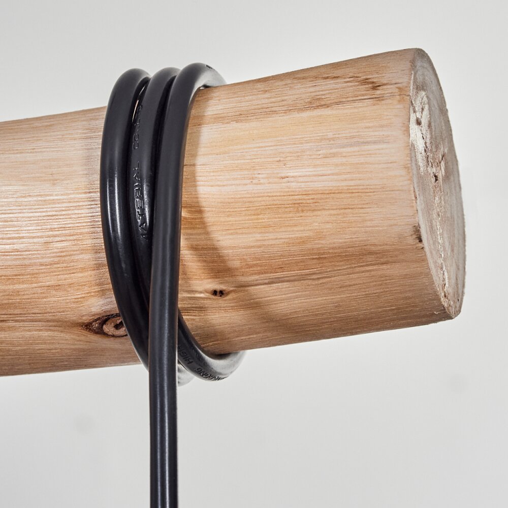 Scandinavian Rustic Wood and Geometric Wire Cage Linear Pendant Light for Kitchen Dining Room - Parrot Uncle UK